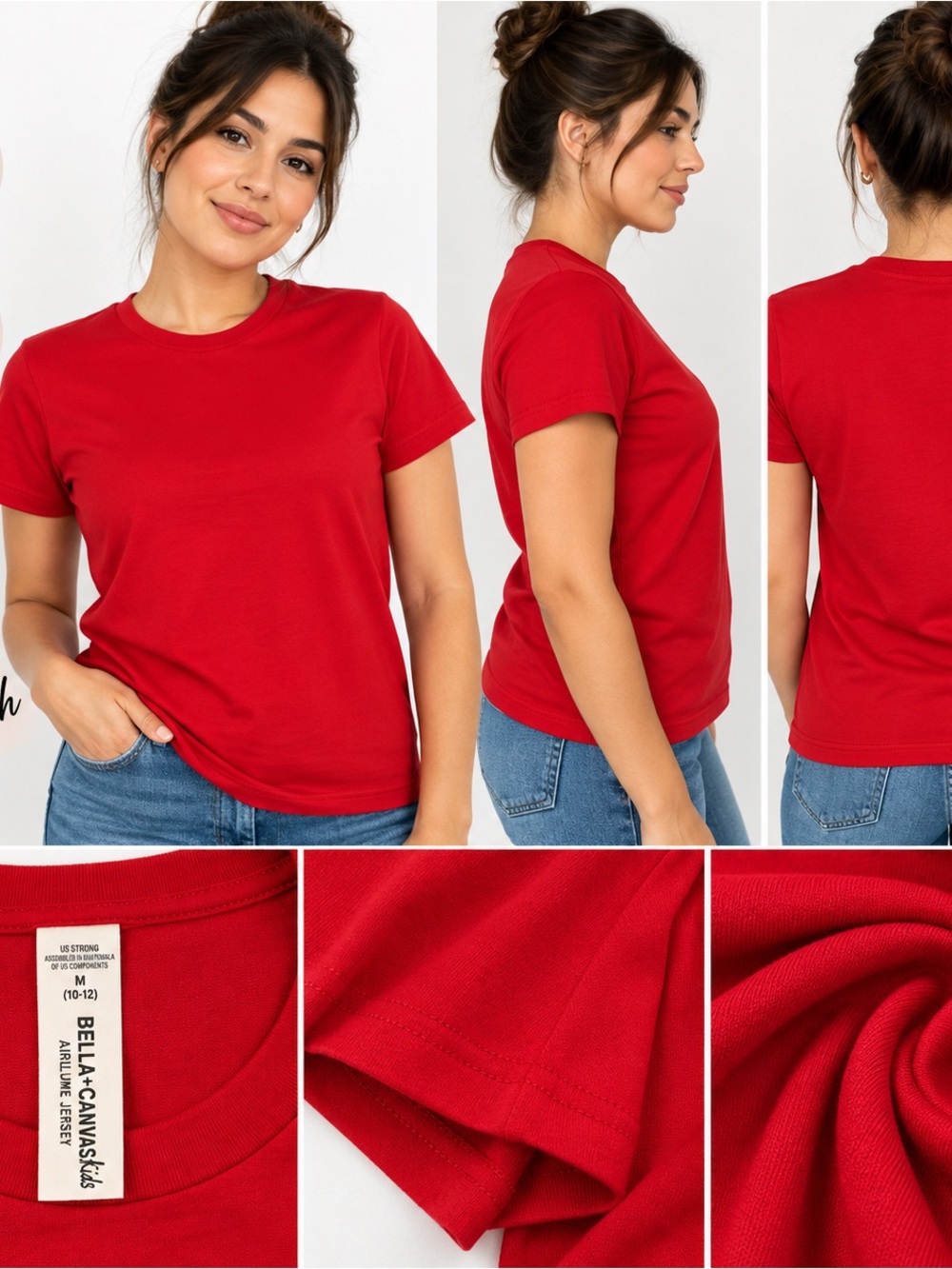Bella Canvas Red Women's Classic Crew Tee